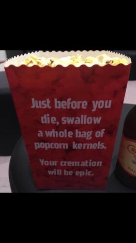 swallow popcorn