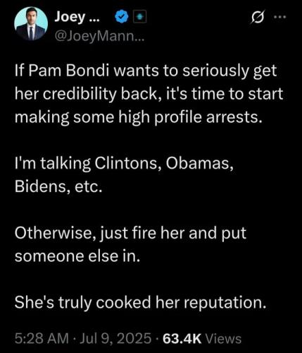 Pam Bondi's reputation is cooked