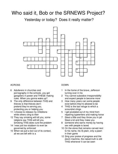 WhoSaidItBobOrTheSRNEWSProject