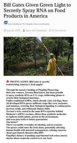 RNA Sprayed On Foods