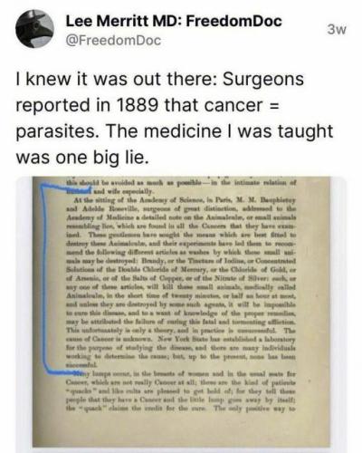 cancer=parasites