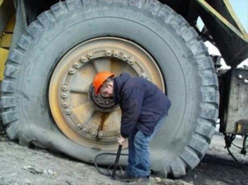 inflate tire