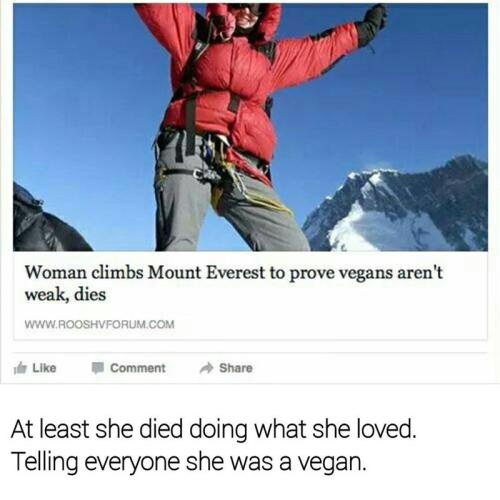 vegan dies