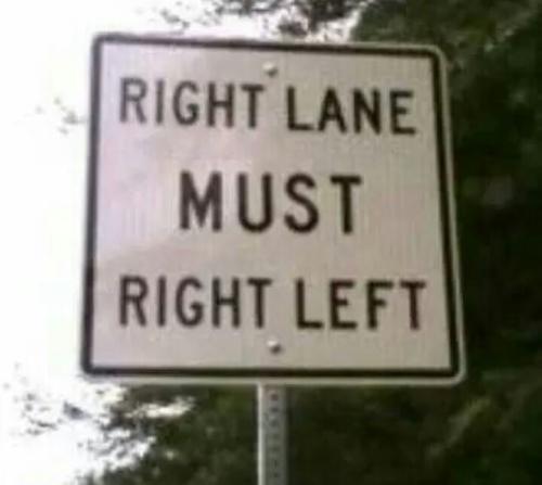 right lane must right left