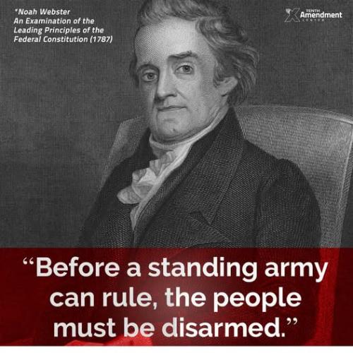 noah webster before standing army rule