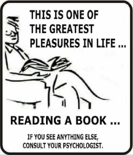 reading a book