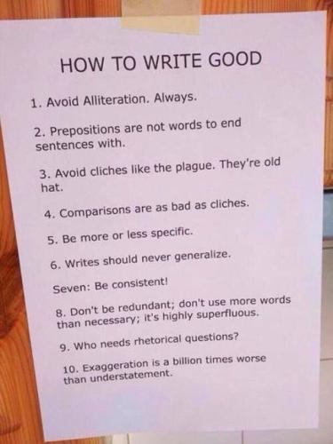 how to write good