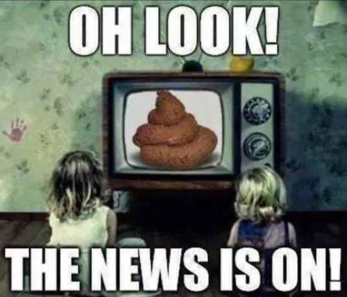the news is on