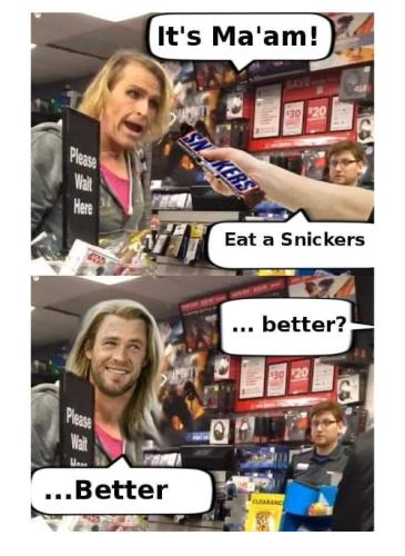 snickers-ma'am