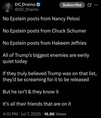No Epstein posts