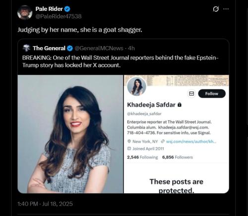 Judging by her name, she is a goat shagger.