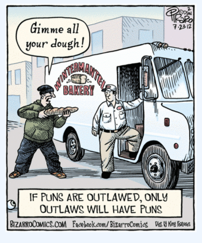 only outlaws will have puns