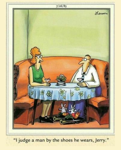 udge a man by the shoes he wears