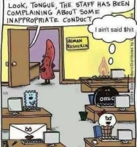 inappropriate tongue