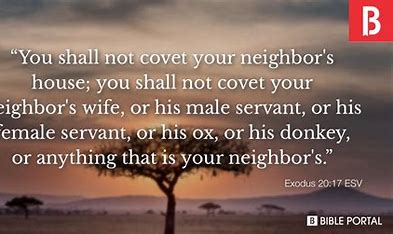 THOU SHALL NOT COVET