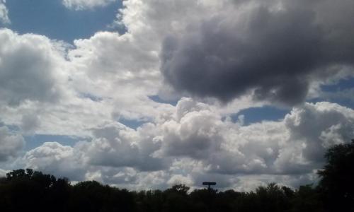 Cloudscape at midday into sun