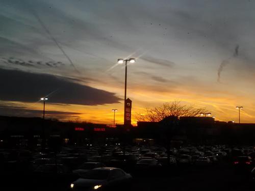 Sunset in a plaza in Gaithersburg