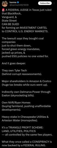 COAL SOROS BLACKROCK