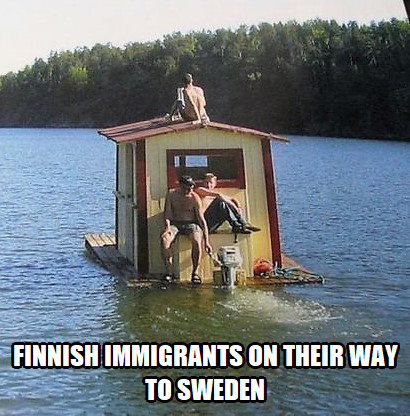 Finnish immigrants on their way to Sweden