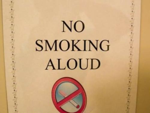 no smoking aloud