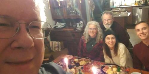 My cousin and his family at Christmas