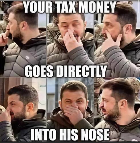 tax-money-in-his-nose