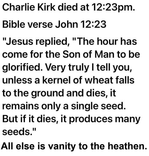 All else is vanity to the heathen.