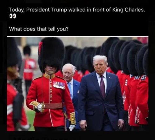Today POTUS walked in front of King Charles