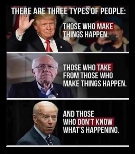 Trump, Bernie, Biden, 3 Types of People -- Make, Take, & Know NOT What's Happening