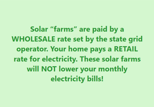 Wholesale Prices For Solar Farm But Not For You