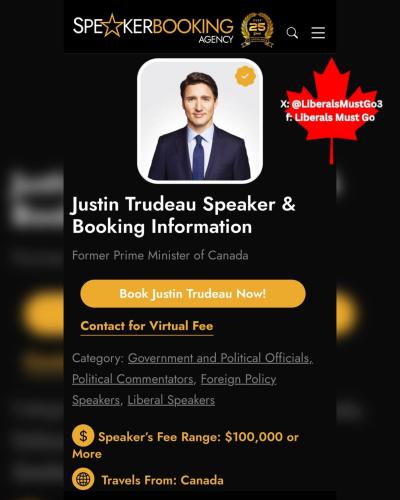 trudeau speaking tour