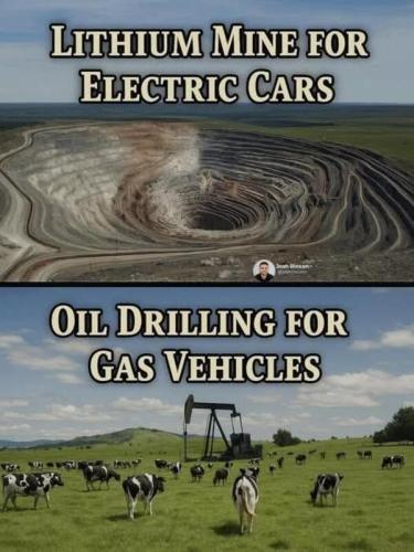 Enviromentalism, Global Warming, Electric Car, Cattle -- Oil Rig vs. Lithium Mine2