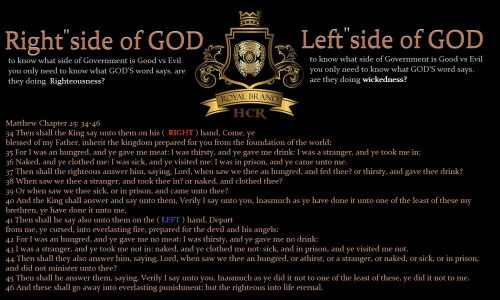 RIGHT VS LEFT SIDE OF GOD