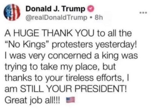 NO KINGS TRUMP TY