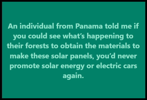 Solar Panel And EV Truth From Panama