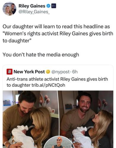 riley gains gives birth