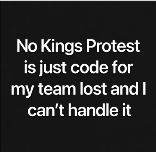 NO KINGS PROTEST YOU LOST GAS