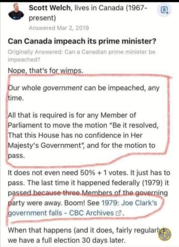 impeach in canada