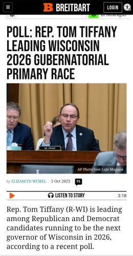 Pray for Wisconsin to turn RED TOM TIFANNY