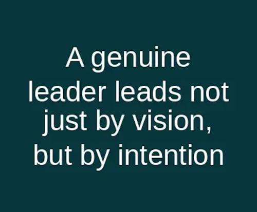 1- Lead by Intention