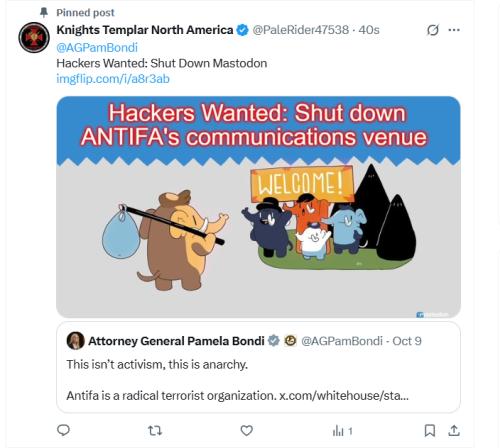 Hackers wanted Pam Bondi tweet