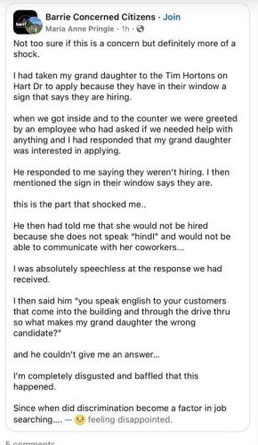 timmies hiring practice