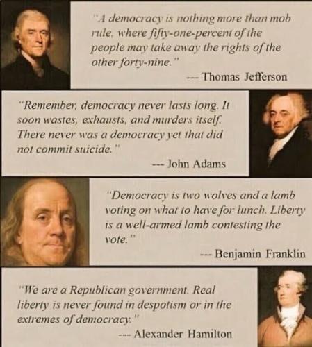 founders on democracy