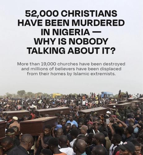 52K Christians murdered in Nigeria