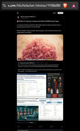 Covid shots causing cancer