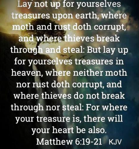 102925 - Where your treasure is Matt 6-19-21