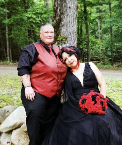 Here is me and my wife’s wedding photo we have been together for 4 years married for 1. We are an indigenous couple.