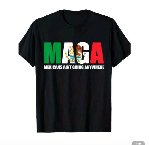 Ha! The shirt says M.A.G.A Mexicans Aint Going Anywhere Freedom Political Funny T-Shirt-220g 100% Cotton
I discovered amazing products on SHEIN.com