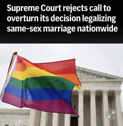 BREAKING Marriage equality stands, and Kim Davis, the woman who has spent years trying to tear it down will have to pay $360K in damages and legal fees