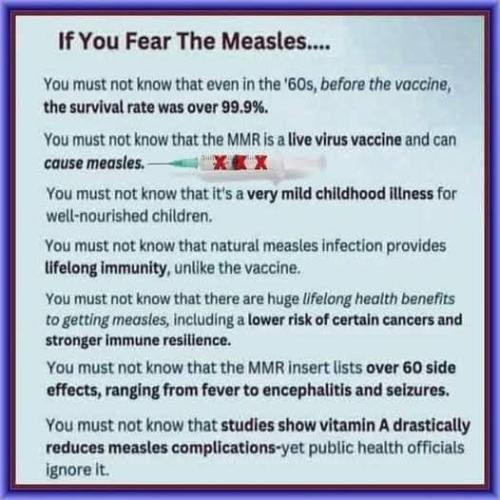 if you fear the measles